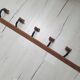 Wooden and metal wall hook