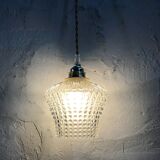 Vintage glass hanging lamp