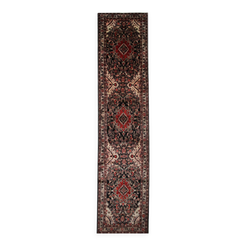 Handmade Oriental Wool Runner, Long Stair Runner Rustic Medallion Carpet