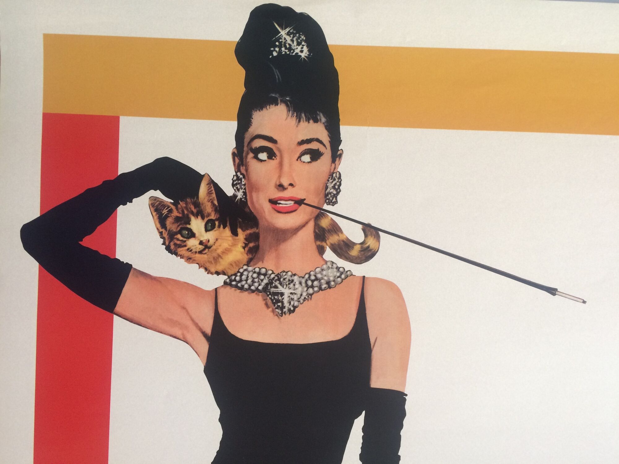 Poster of the film Breakfast at Tiffany's (1961) by Black Edwards, with Audrey Hepburn