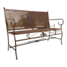 Handcrafted wrought iron garden bench