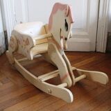 Vintage wooden rocking horse