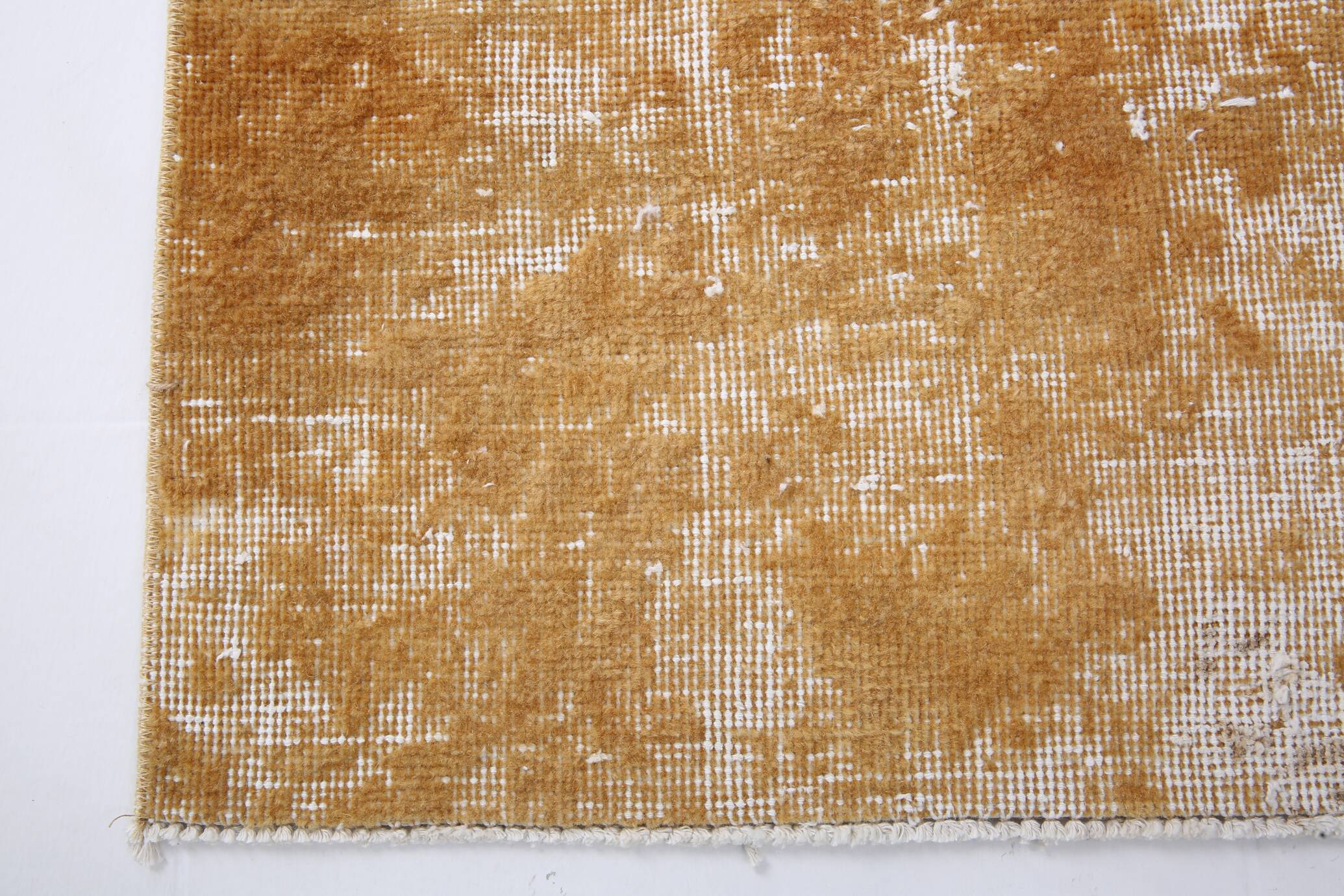 Turkish Traditional Mustard Vintage Area Rug, 108x211Cm