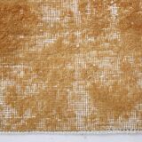 Turkish Traditional Mustard Vintage Area Rug, 108x211Cm