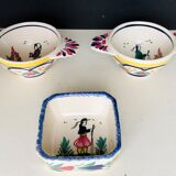 Set of 3 ceramics from Quimper