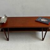 Large vintage Scandinavian teak coffee table by Kurt Østervig - 1950s