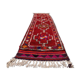 Vintage Turkish  Tribal Runner 330x90 cm veg dye wool rug tribal, handmade