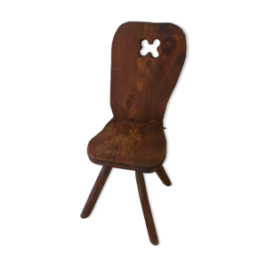 chaise brutaliste bois - massif