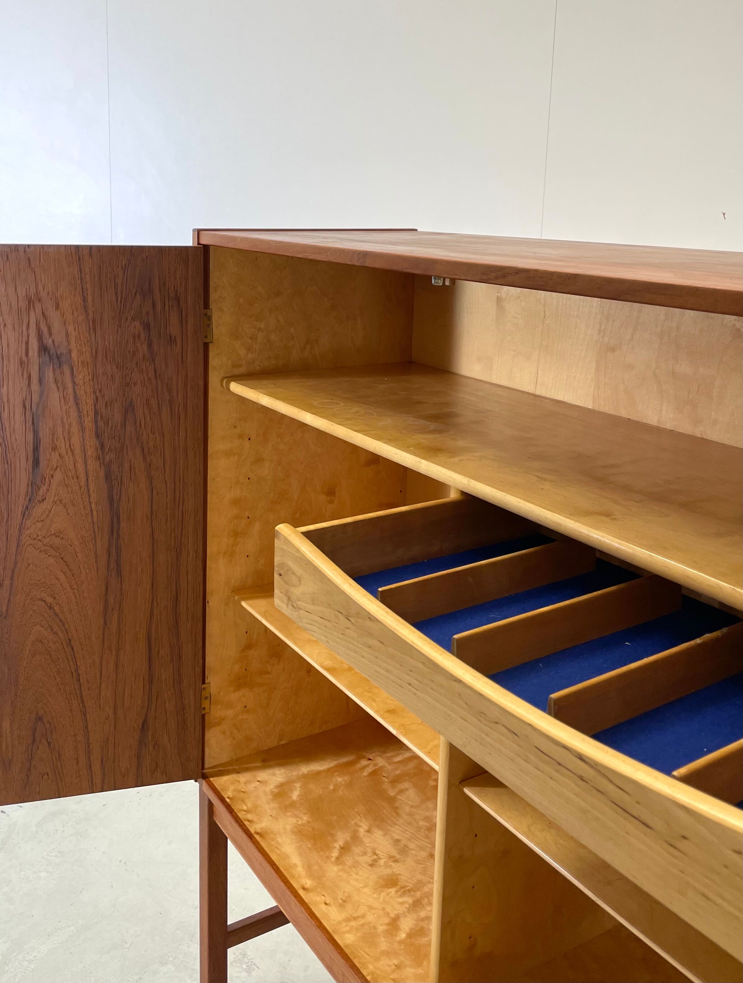 Danish midcentury teak bar cabinet credenza 1960s