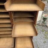 Antique double curtain cabinet in oak (internal drawers)