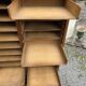 Antique double curtain cabinet in oak (internal drawers)