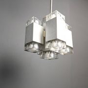 Vintage Italian cubic chandelier by Gaetano Sciolari, 1970s