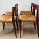 Set of 4 Scandinavian chairs, "Pia" model, by Poul Cadovius, 1960