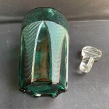 Carafe Art déco bleu turquoise