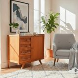 Vintage rattan sideboard