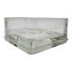 Vintage square Lumax catchall in thick transparent glass 11 x 11 x 6 cm