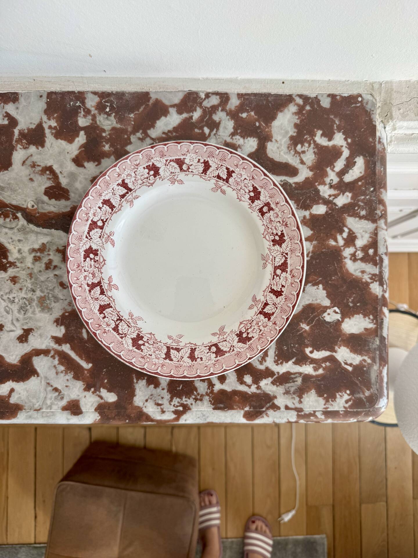 Saint-Amand earthenware compote dish