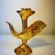 Pierre Casenove - 'Bird' in gilt bronze candlestick