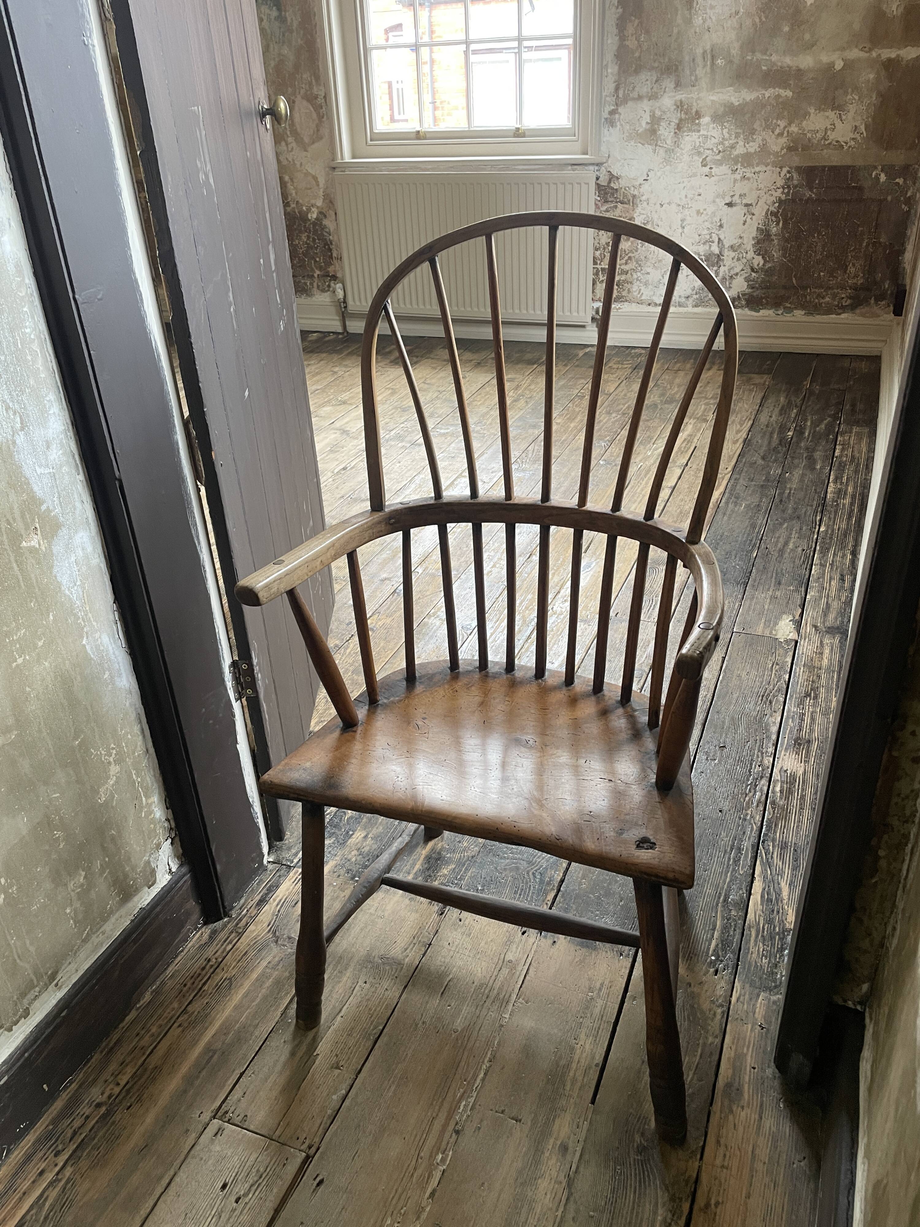 18th / Early 19th Century English Vernacular Windsor Armchair | Primitive E