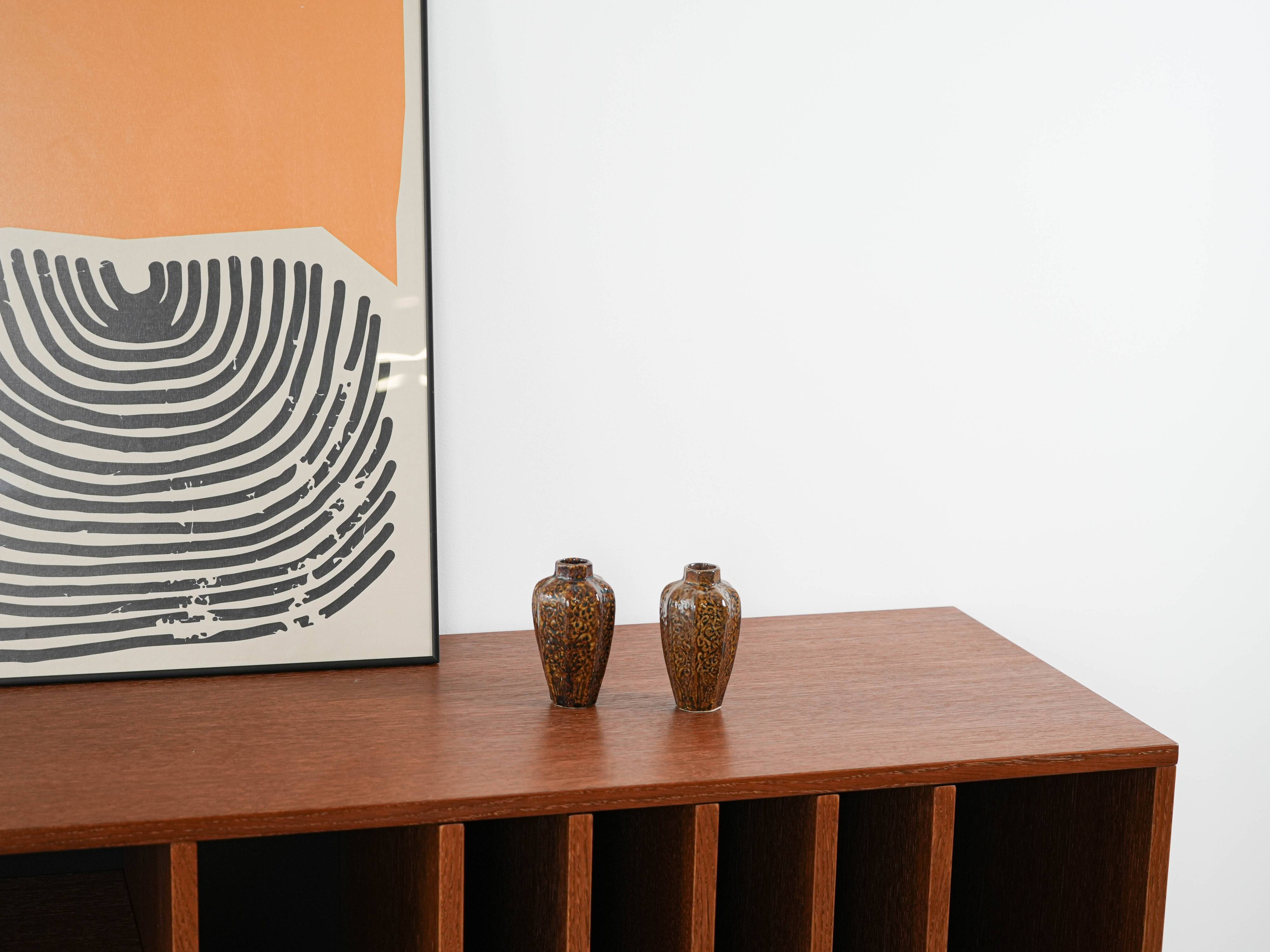 Set of brown ceramic vases, Danish design, 1960s, made in Denmark