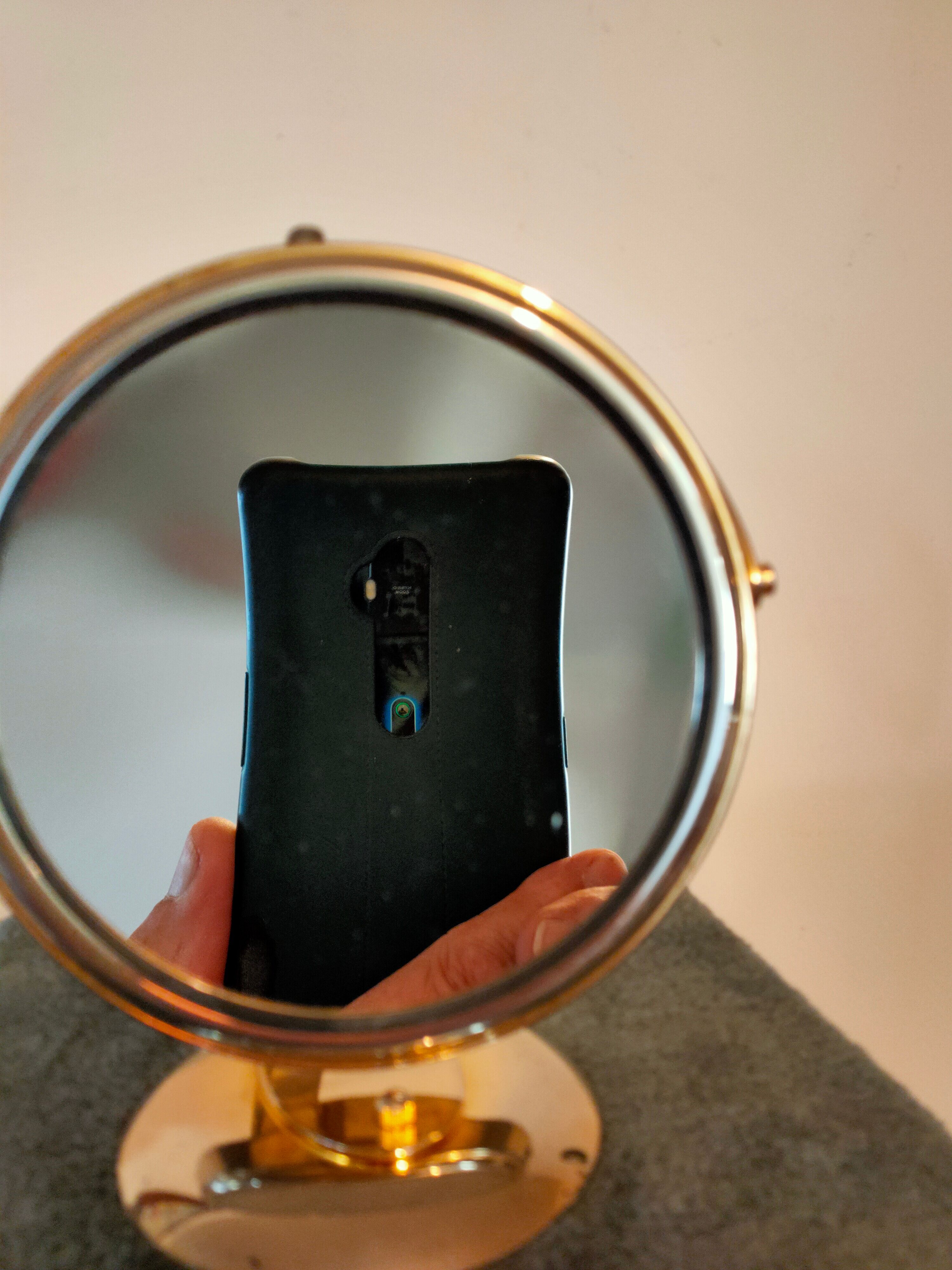 vintage table magnifying mirror