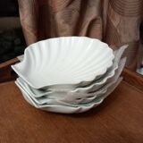 4 scallop shell plates