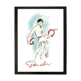 Drawing by karl lagerfeld for fendi