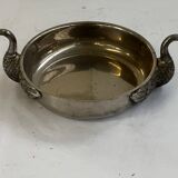 Art Deco silver-plated metal pocket emptier with swan decor