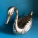 Vintage swan in golden brass