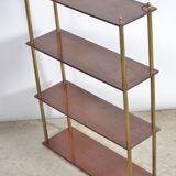 Etagère à poser en bois et laiton
