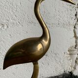 Pink flamingo in brass