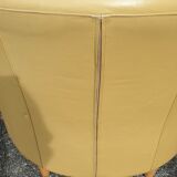 Camel leather club armchair
