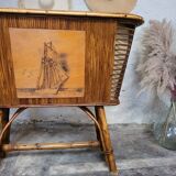 Bamboo and rattan bar 50s-60s