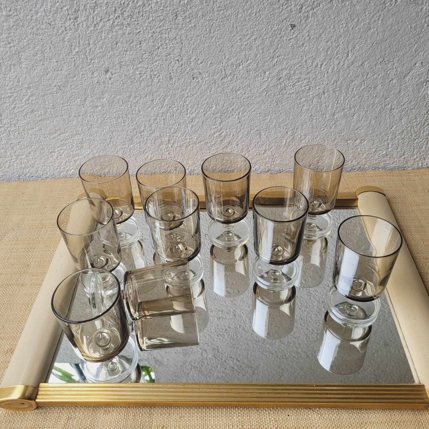70's stemmed glasses