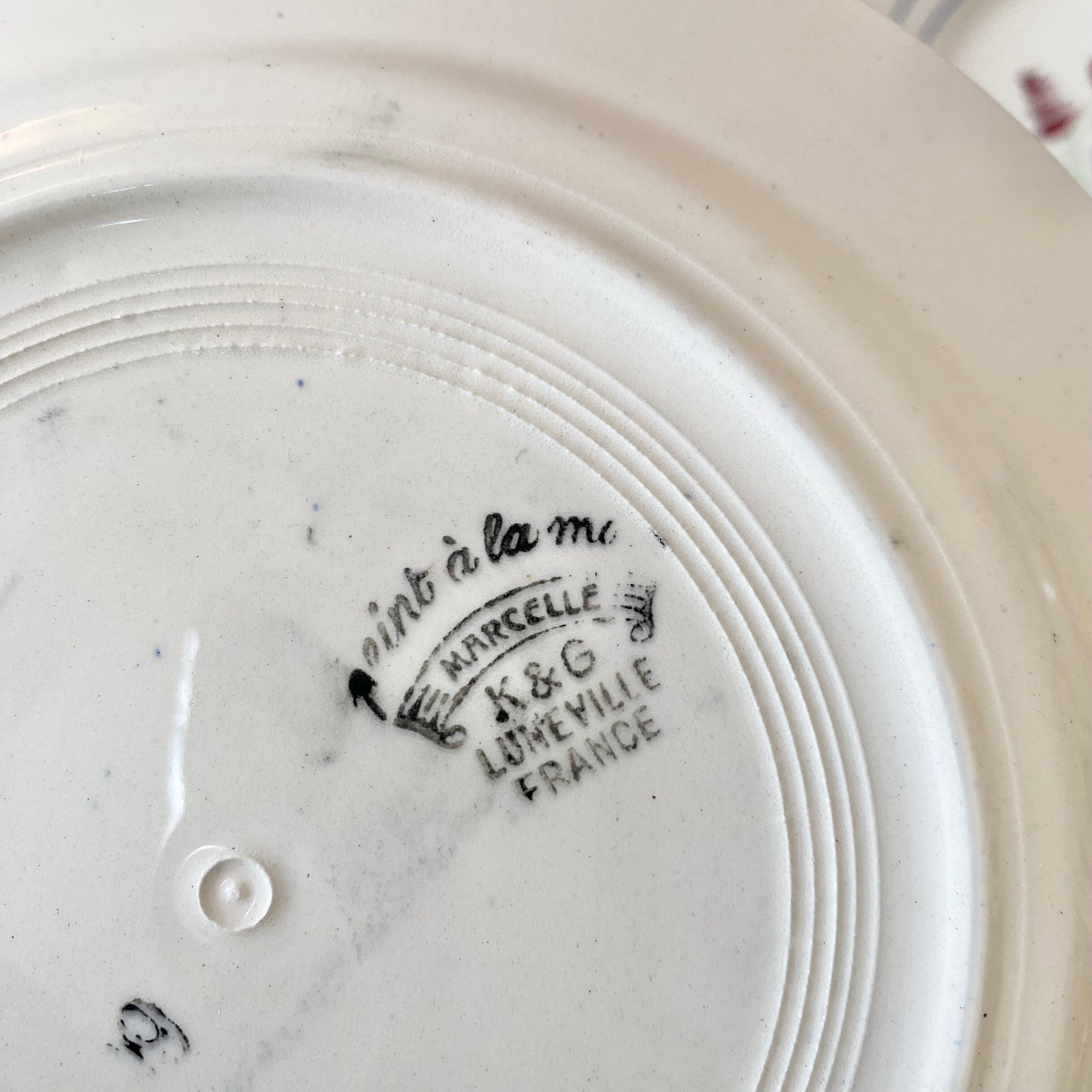 Lunéville iron-earth dessert plates