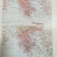 Carte de la Grèce Antique et Moderne de 1928