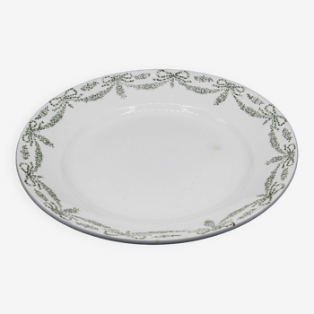 Large Round Dish - Sainte Amandinoise Earthenware - Empire Model - Vintage - French