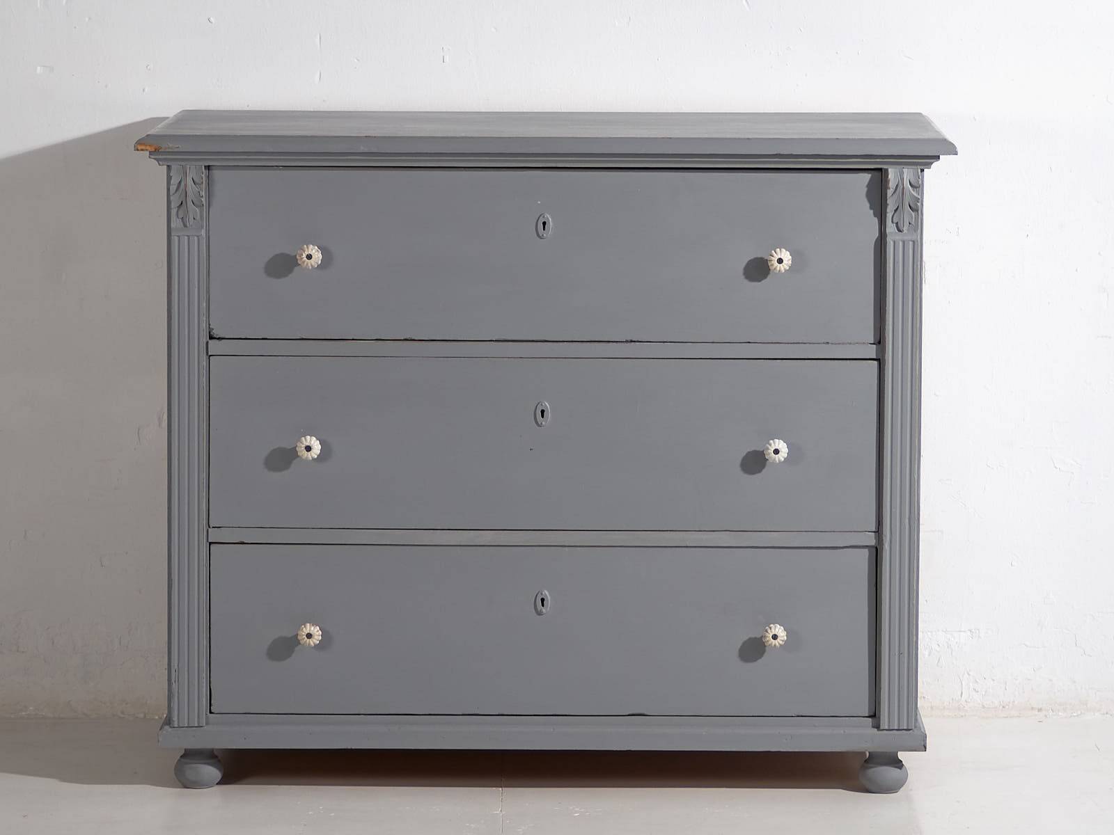 Antique grey chest of drawers (c.1920) #19