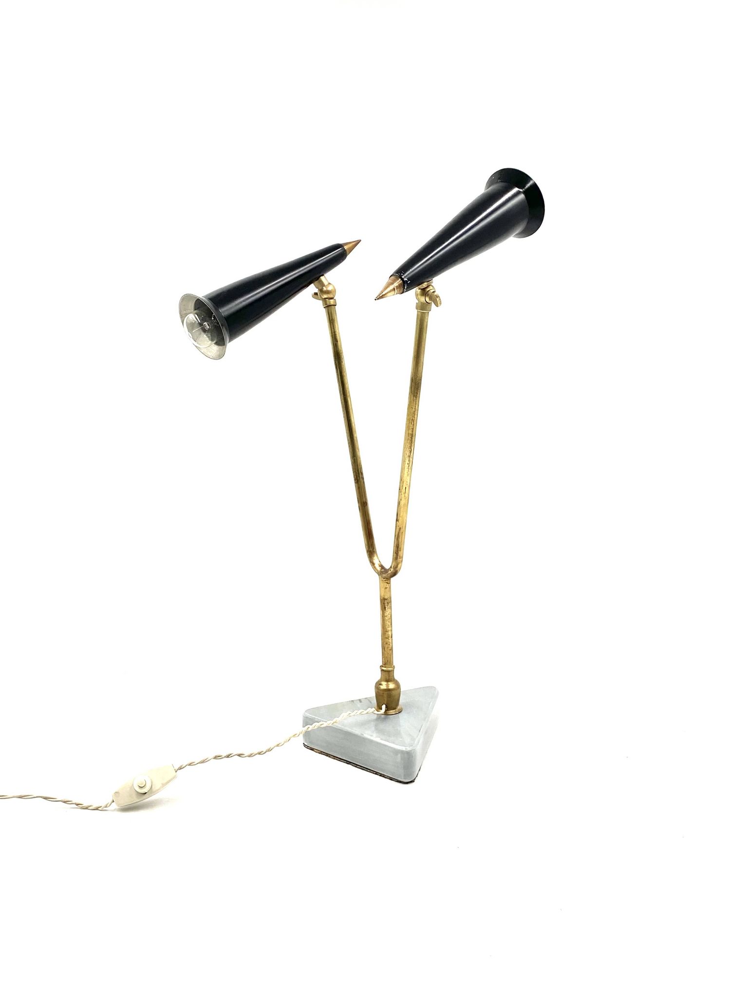 Mid-century double light table lamp, Italy 1960s
