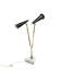 Lampe de table vintage à double lumière, Italie 1960