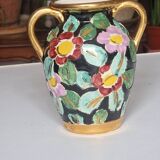Handmade vase with floral patterns