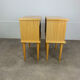 Paire de tables de chevet vintage années 60, bois blond