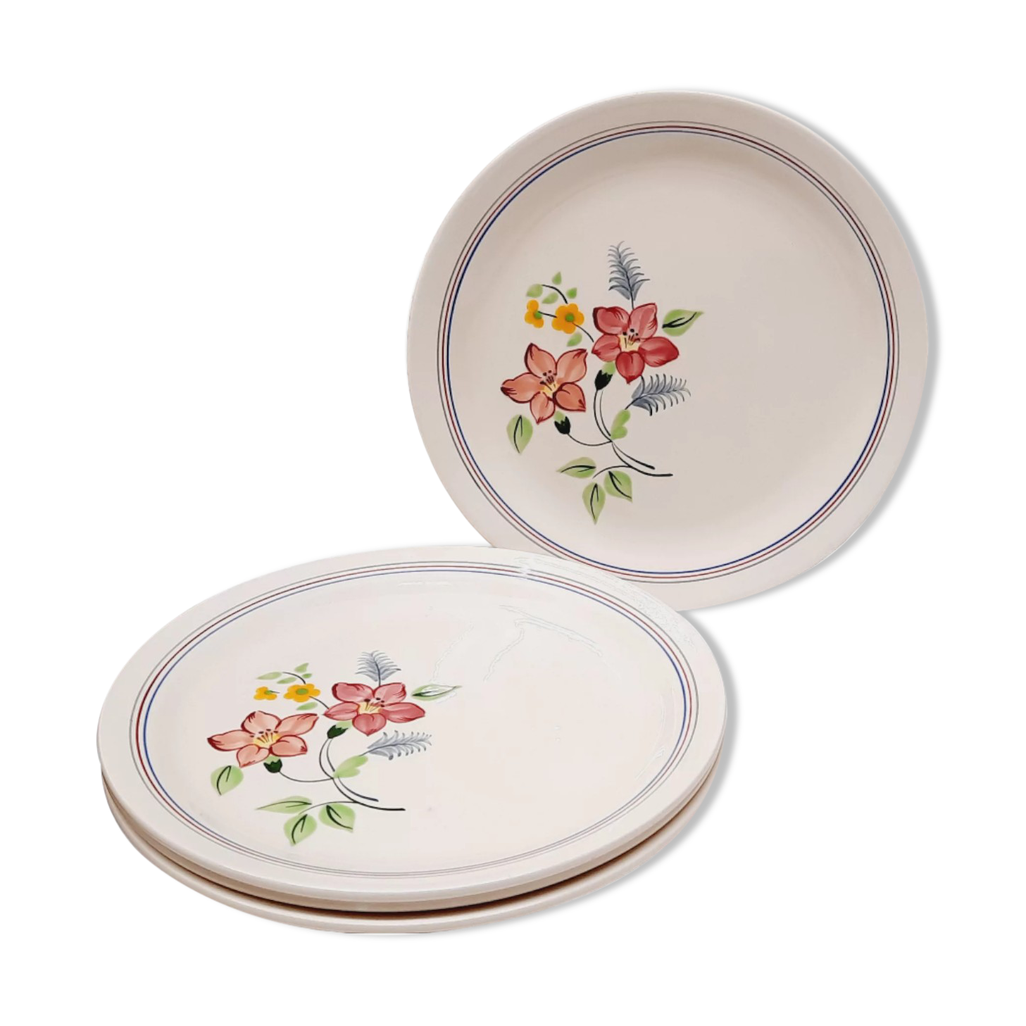 Set 4 flat plates Salins