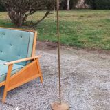 50s floor lamp in gilded brass