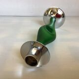 Green free-form candle holder