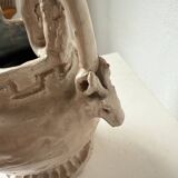 Ceramic bowl with ram heads