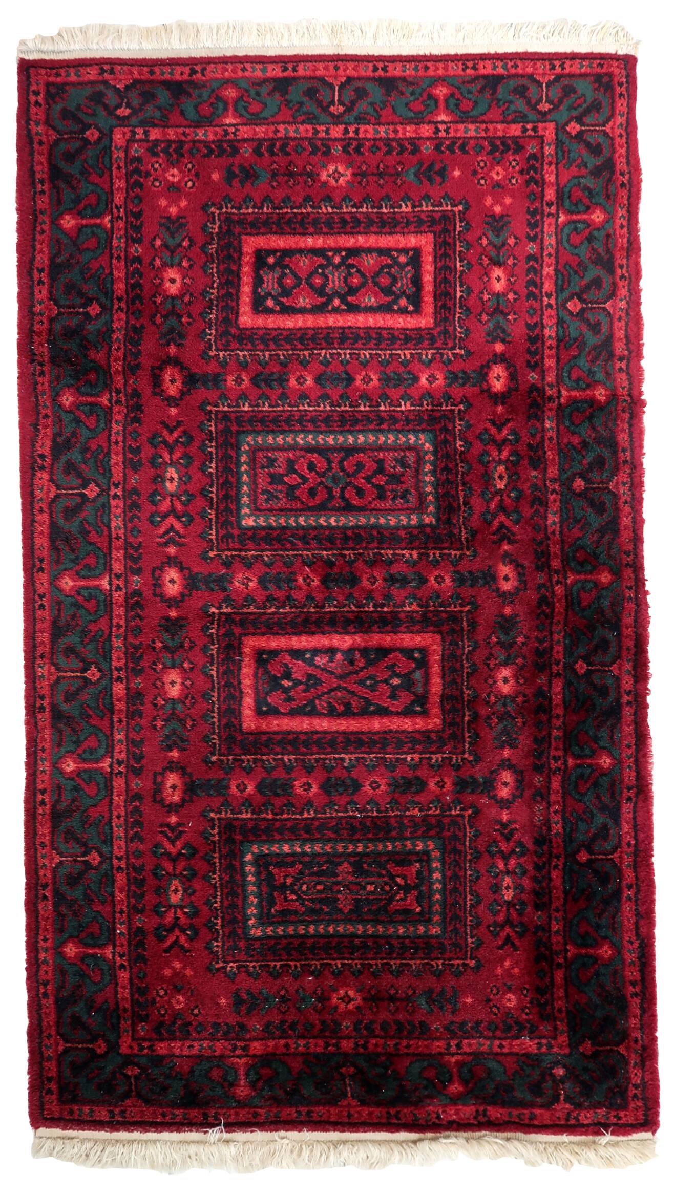 Tapis Baluch Vintage Fait Main en Laine – 71 x 136 cm - 1C939
