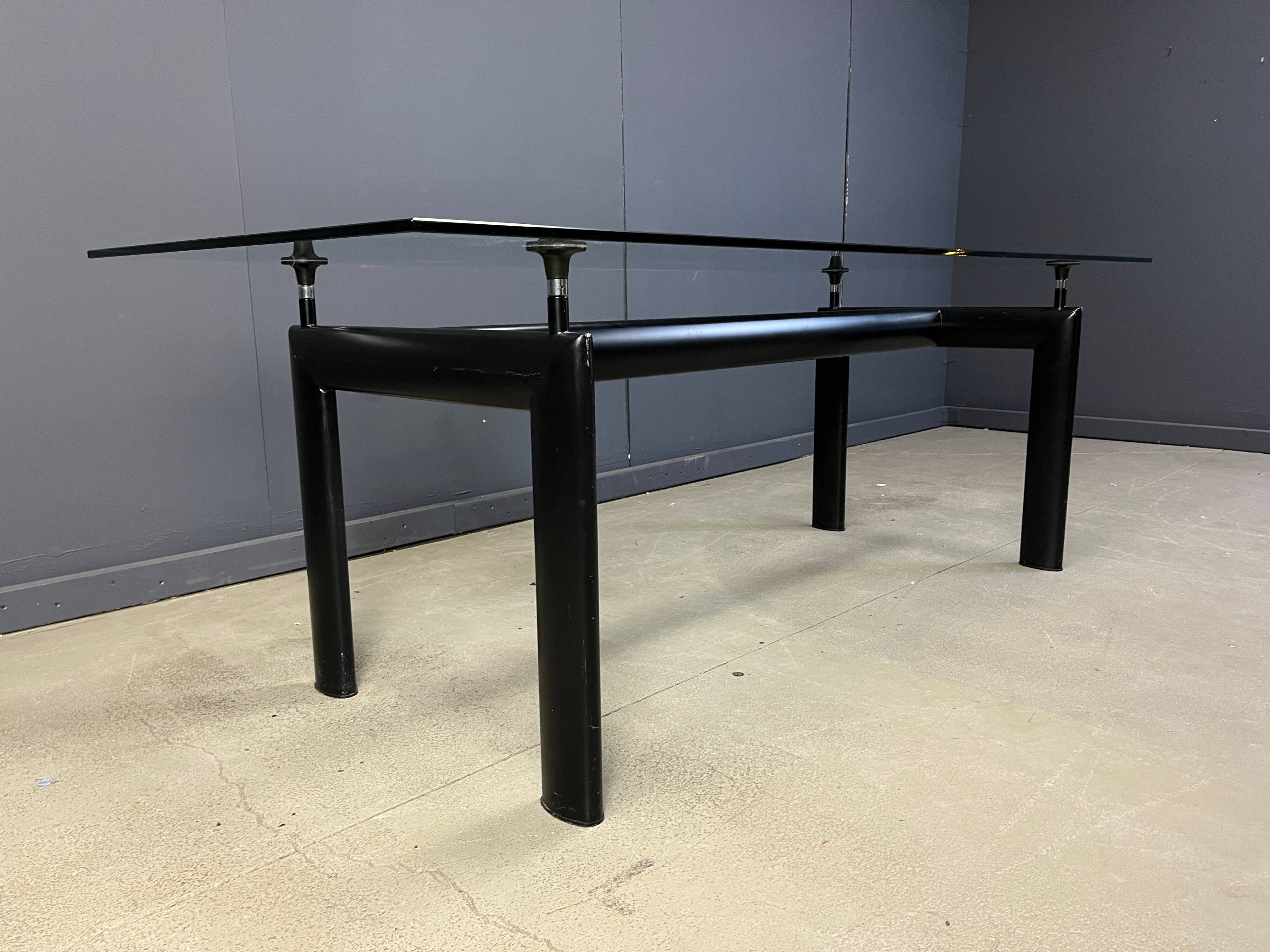 LC6 dining table by Le Corbusier for Cassina, 1990s.