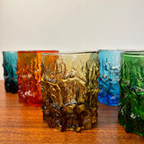 Set of 6 Geoffrey Baxter glasses from the 60s