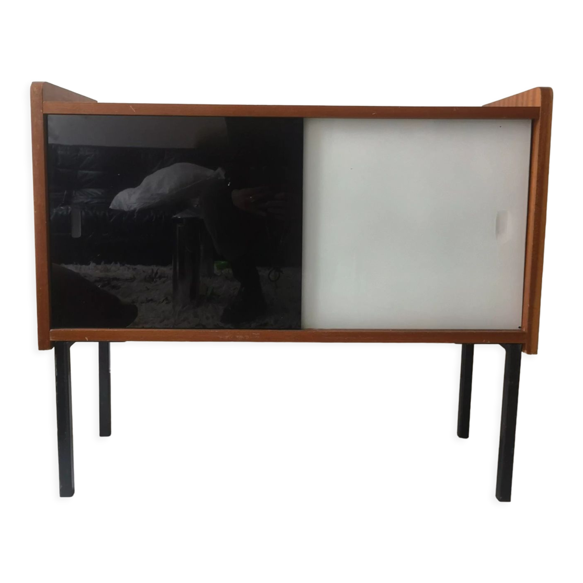 Modernist sliding glass sideboard, 1960
